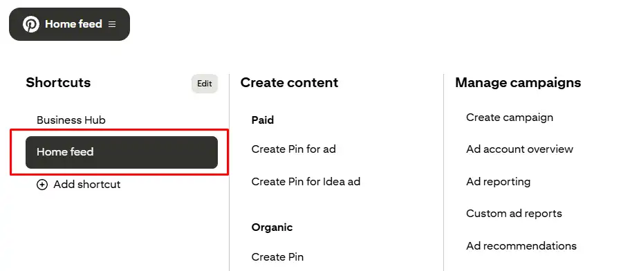 Home feed recommendations