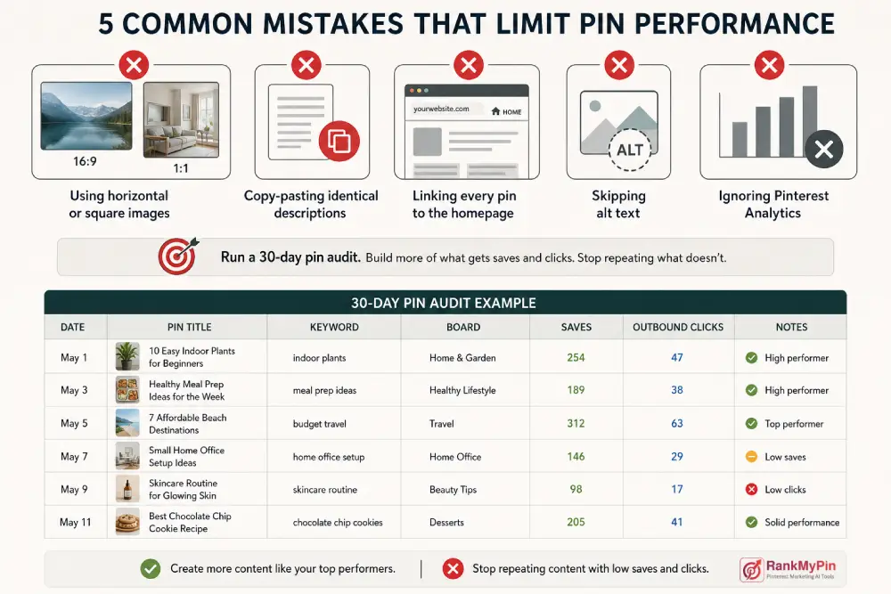 Pinterest Pin common mistakes