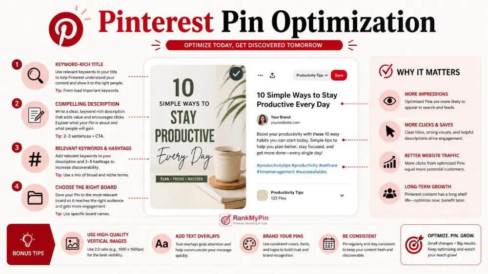 Pinterest Pin Optimization: What Makes a Pin Rank in 2026